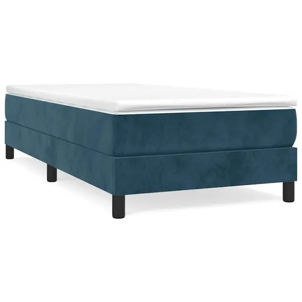 Fynd vidaXL Ramsäng med madrass mörkblå 90x200 cm sammet