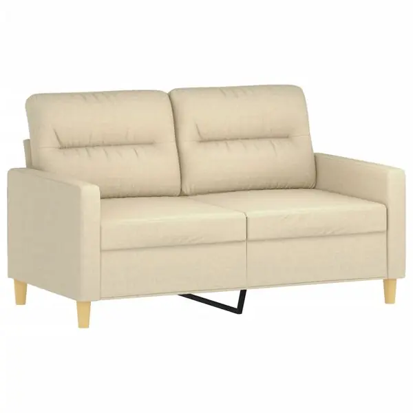 Trygg betalning vidaXL 2-sitssoffa gräddvit 120 cm tyg
