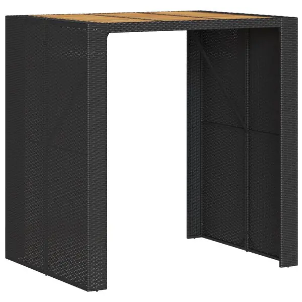 Erbjudande vidaXL Trädgårdsbord med akaciaträ svart 105x80x110 cm konstrotting