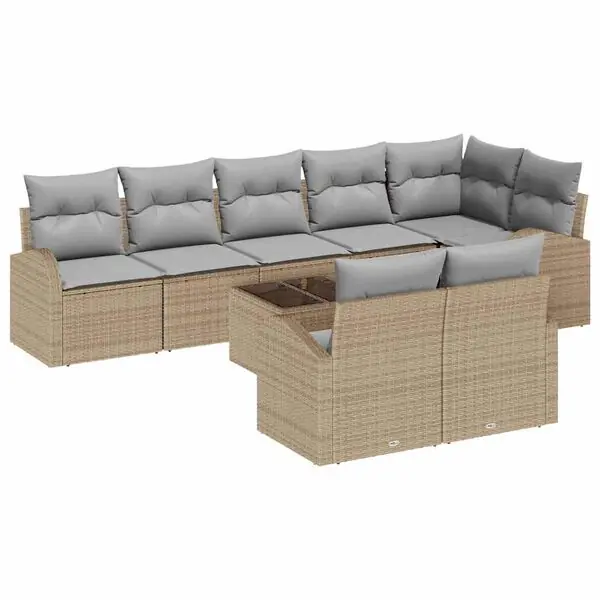 Handla nu vidaXL Trädgårdsoffset Beige och Grå 55 x 55 x 37 cm konstrotting