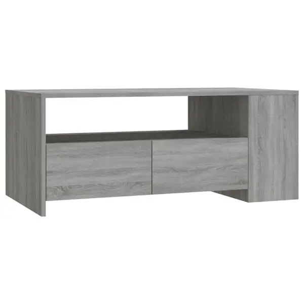 vidaXL Soffbord grå sonoma-ek 102x55x42 cm konstruerat trä Reapris