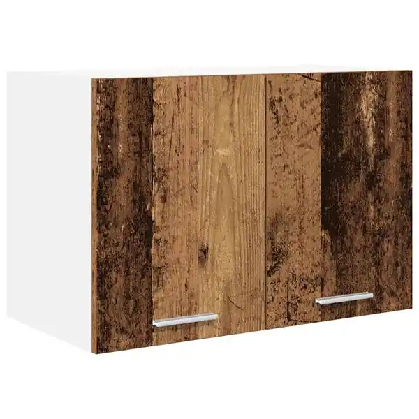 Lågt pris vidaXL Hängande skåp Gamla trä och vit 60 x 31 x 40 cm Konstruerat trä