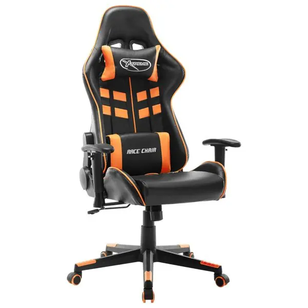 Trygg betalning vidaXL Gamingstol svart och orange konstläder