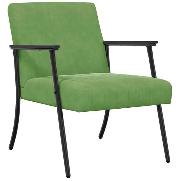 I lager vidaXL fåtölj Ljusgrön 59 x 75 x 78 cm Sammet