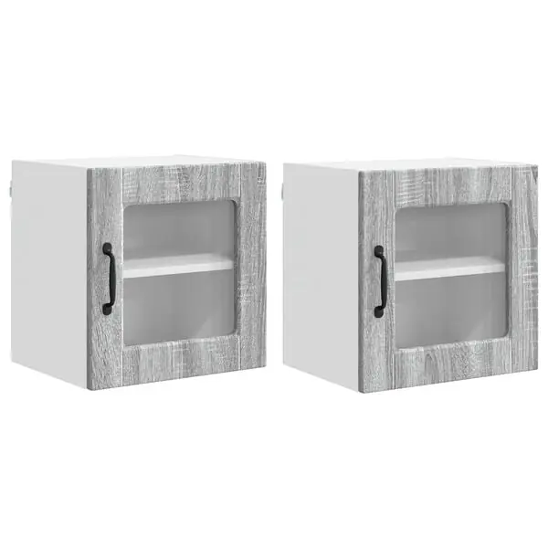 Köp nu vidaXL Diskmaskin panel med hylla 2 pcs Grå Sonoma 40 x 31 x 40 cm