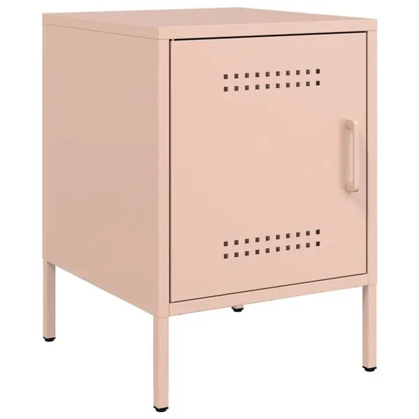 vidaXL Sängskåp rosa 36x39x50,5 cm stål Kundfavorit