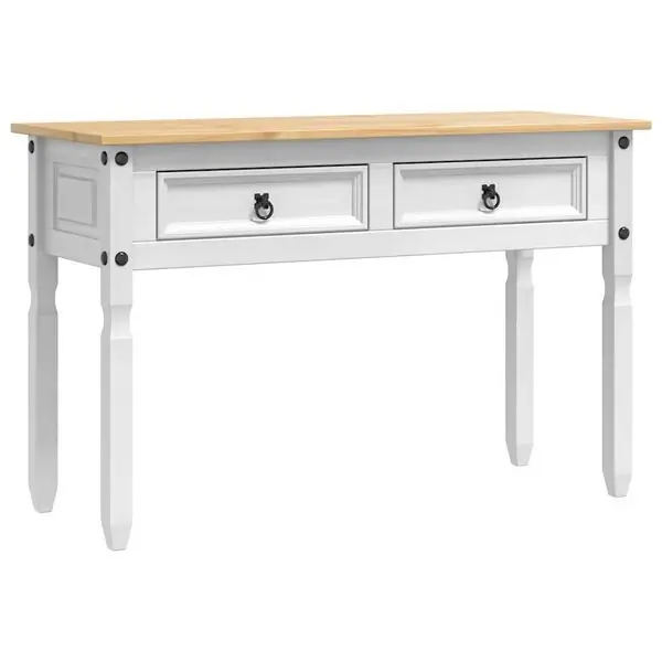 Köp nu vidaXL Sidobord med låda Corona Vit 115 x 46 x 73 cm Massiv furu