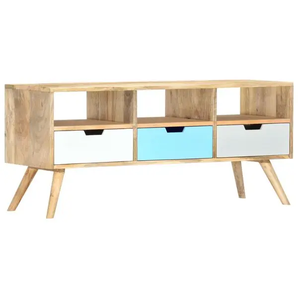 Utförsäljning vidaXL TV-bänk 110x35x48 cm massivt mangoträ