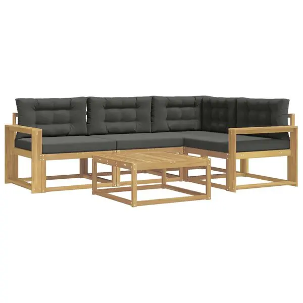 Lägg i varukorgen vidaXL Utomhussoffset 5 pcs Vit och antracit 79 x 79 x 37 cm Polyester