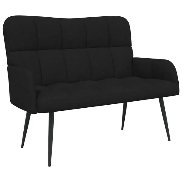 vidaXL Tvåsitssoffa Svart 115 x 61 x 87 cm tyg Billig