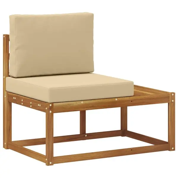 Sänkt pris vidaXL Modulsoffa utomhus Naturfärg 91 x 63 x 73 cm Massivt Akaciaträ