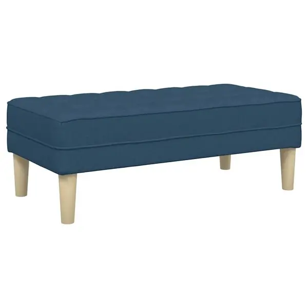 vidaXL bänk med kudde Blå 113 x 57 x 39 cm tyg Kampanjpris