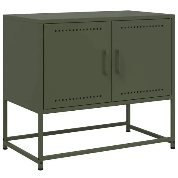 vidaXL TV-skåp olivgrön 68,5x39x60,5 cm stål Köp nu