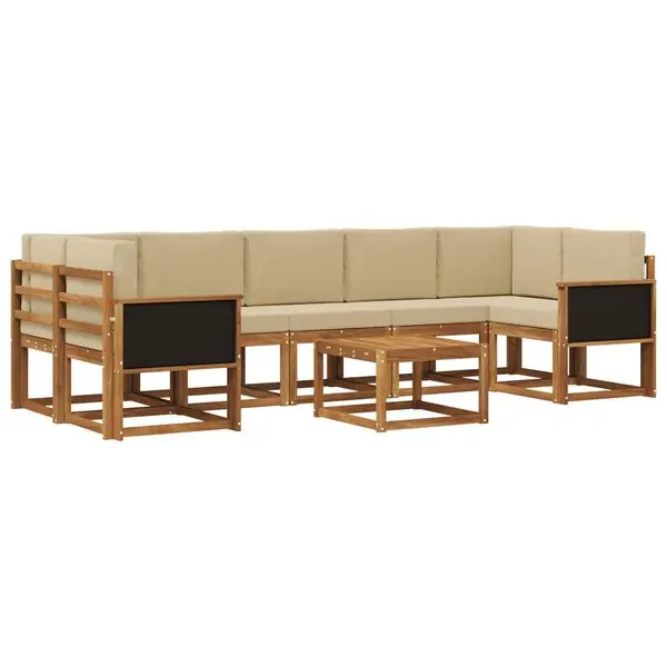 Rabatt vidaXL Utomhussoffset med kudde 6 pcs
