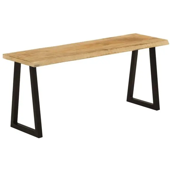 Begränsat antal vidaXL Bänk med levande kant 105 cm massivt mangoträ