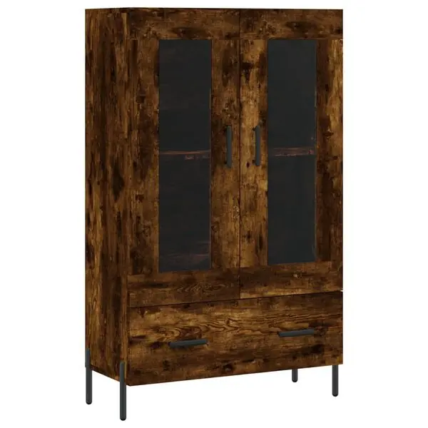 vidaXL Högskåp rökfärgad ek 69,5x31x115 cm konstruerat trä Populär