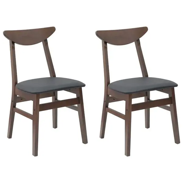 Köp nu vidaXL Matstolar 2 pcs Ljusbrun 42 x 47,5 x 81 cm Massiv Gummiträ