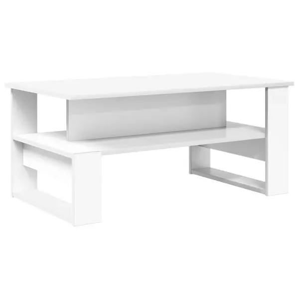vidaXL Kaffeebord Vit 90 x 50 x 40 cm Konstruerat trä Snabb leverans