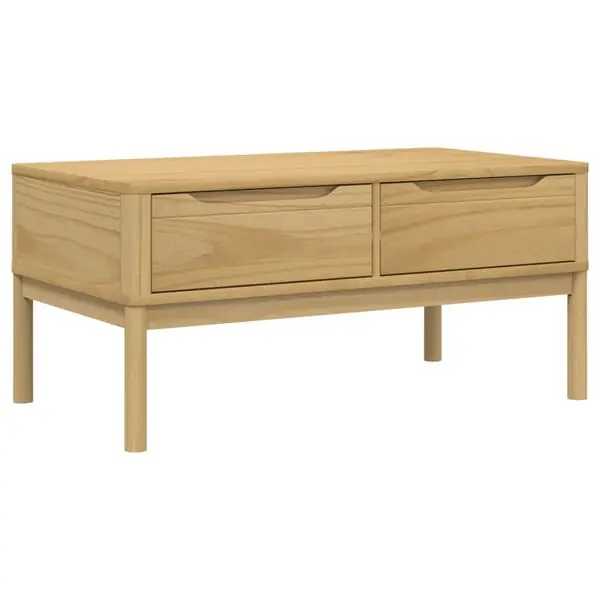 Snabb frakt vidaXL Soffbord FLORO vaxbrun 99x55,5x45 cm massiv furu