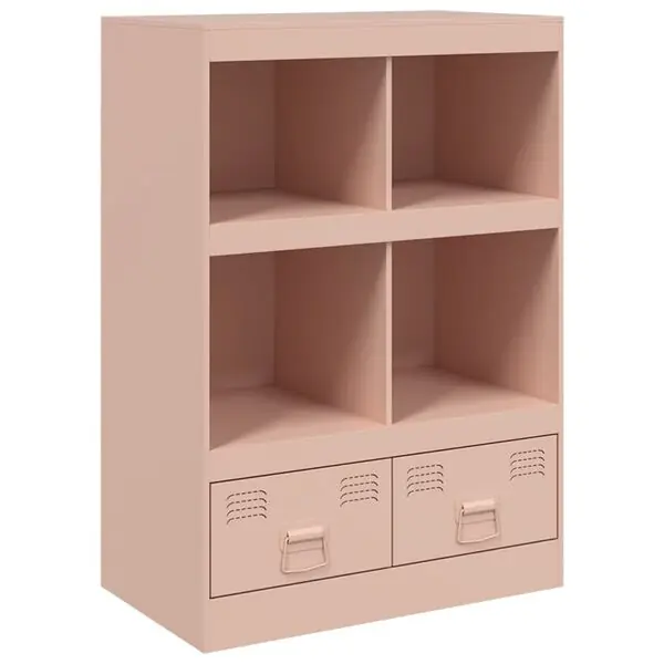Fri frakt vidaXL Högskåp rosa 67x39x95 cm stål