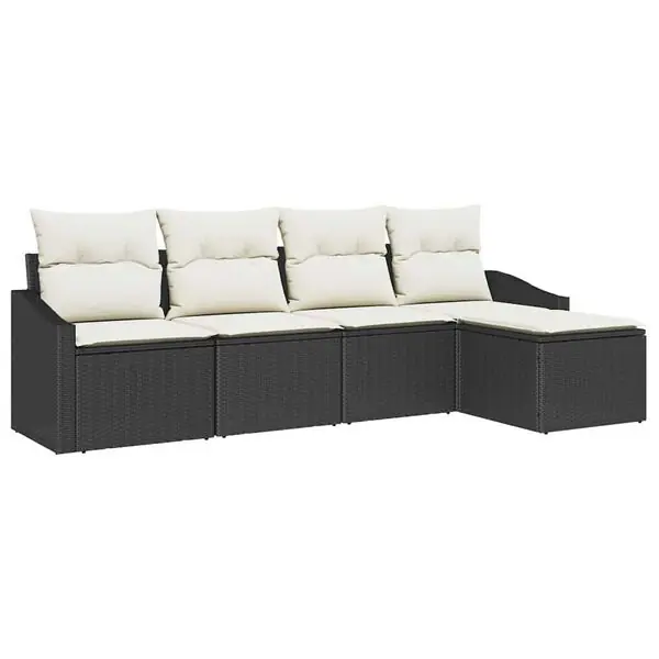 Beställ nu vidaXL Soffset med kudde med lagring 5 pcs Brun och Kräm konstrotting