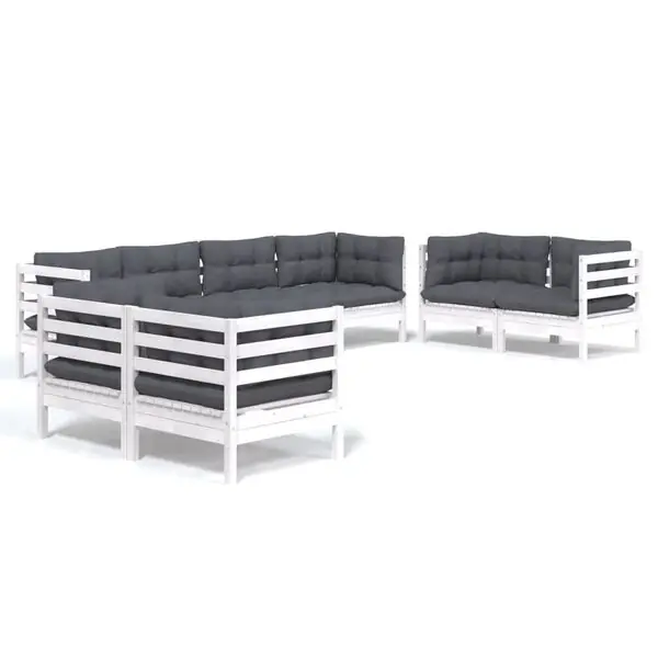 Kundfavorit vidaXL Loungegrupp med dynor 8 delar massiv furu