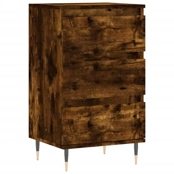 vidaXL Byrå rökfärgad ek 40x35x70 cm konstruerat trä Sista chansen