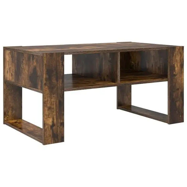 vidaXL Kaffeebord med lagring Rökt ek 92 x 53 x 45 cm Konstruerat trä Erbjudande