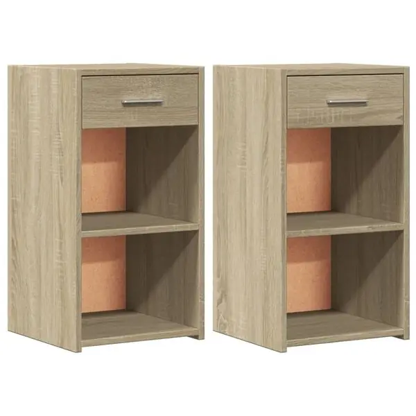 Outlet vidaXL Sängbord 2 st sonoma-ek 35x34x65 cm konstruerat trä