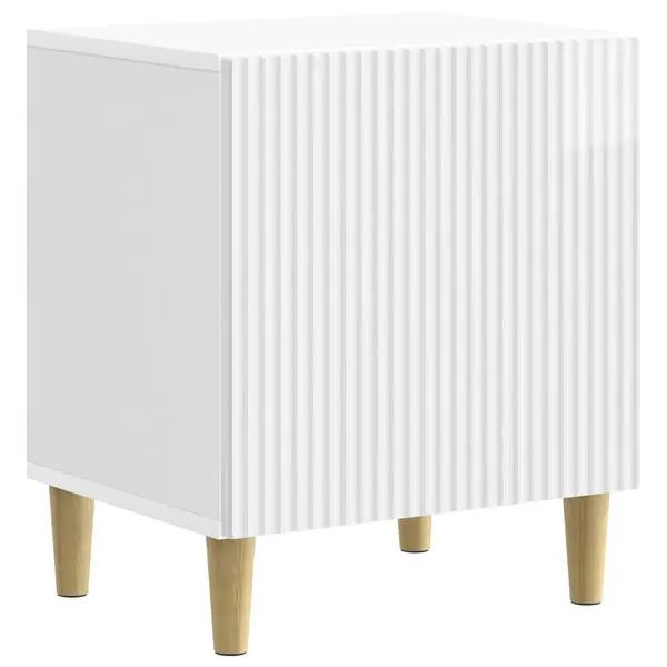 Begränsat antal vidaXL Nattduksbord Vit högglans 43 x 34,5 x 50 cm Konstruerat trä