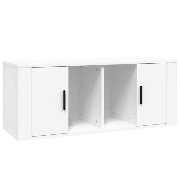 Kampanj vidaXL Tv-bänk vit 100x35x40 cm konstruerat trä
