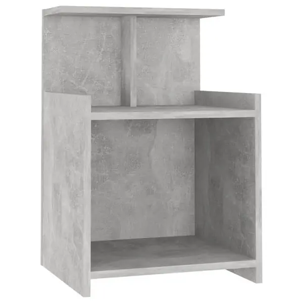 Rabatter vidaXL Sängbord betonggrå 40x35x60 cm konstruerat trä