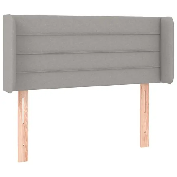 Erbjudandepris vidaXL Sänggavel med kanter ljusgrå 83x16x78/88 cm tyg