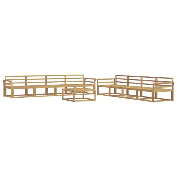 Kundfavorit vidaXL Utomhussoffset 9 pcs Vit 79 x 79 x 37 cm Massivt Akaciaträ