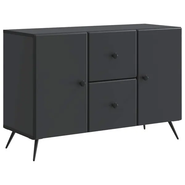vidaXL Sideboard med låda Svart 89 x 34,5 x 60 cm Konstruerat trä Fynd