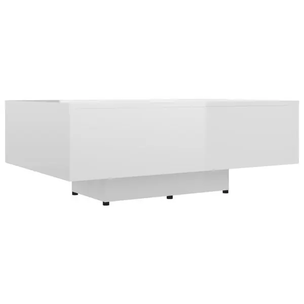 vidaXL Soffbord vit högglans 85x55x31 cm konstruerat trä Snabb leverans
