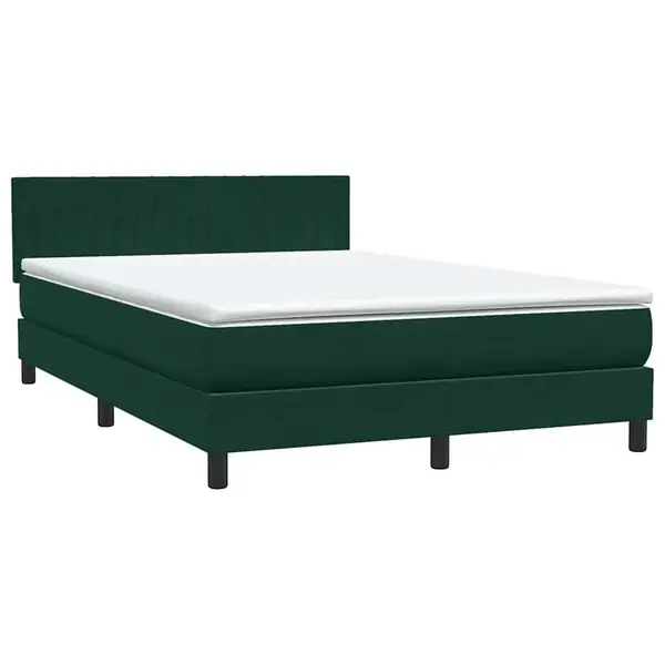 vidaXL Ramsäng med madrass mörkgrön 160x220 cm sammet Fynd