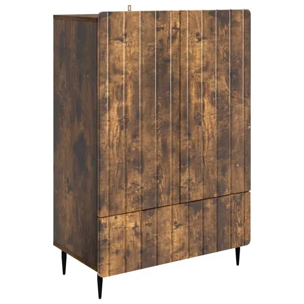 I lager vidaXL Sideboard med låda Rökt ek 66 x 34,5 x 97 cm Konstruerat trä