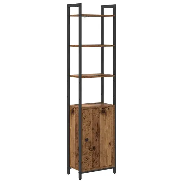 Snabb leverans vidaXL Bokskåp Gammalt trä 40 x 24 x 161 cm Konstruerat trä