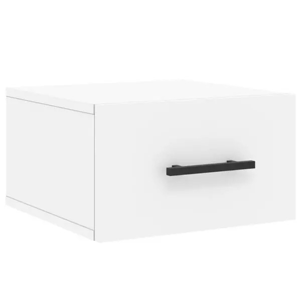vidaXL Väggmonterat sängbord vit 35x35x20 cm Kampanjpris
