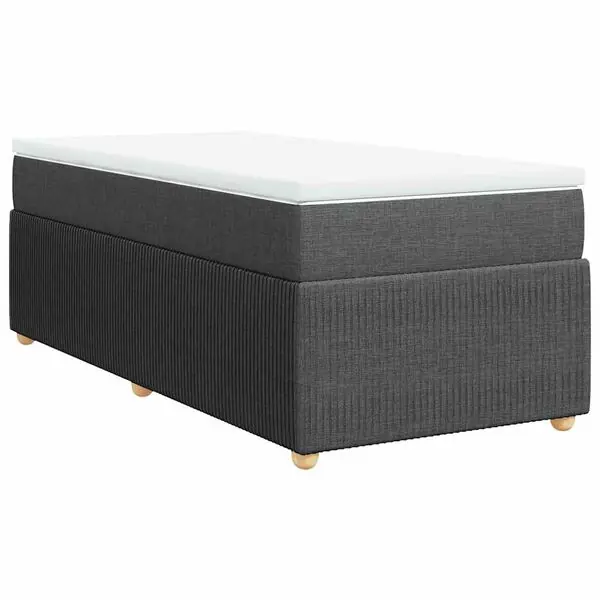 vidaXL Ramsäng med madrass mörkgrå 80x200 cm tyg Nedsatt pris