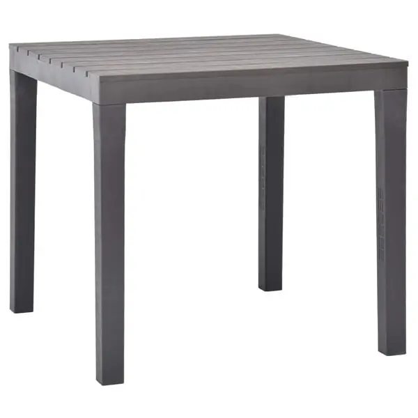 Begränsat antal vidaXL Trädgårdsbord mocca 78x78x72 cm plast