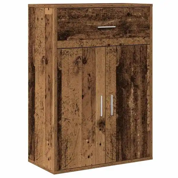 vidaXL Sideboard med låda Gammalt trä 60 x 30 x 84 cm Konstruerat trä Utförsäljning