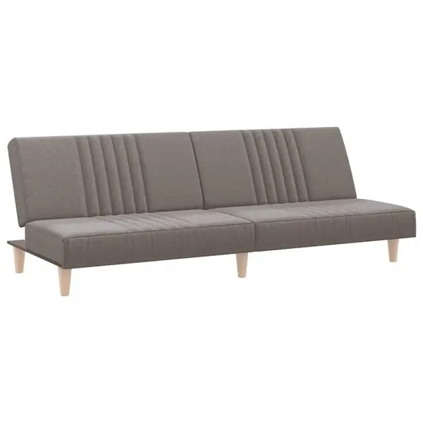 Handla nu vidaXL Bäddsoffa taupe tyg