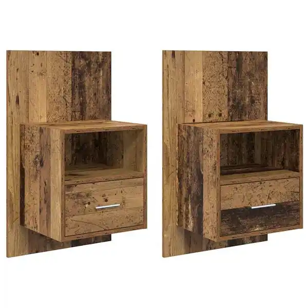 vidaXL Nattduksbord 2 pcs Gammalt trä 50 x 32,5 x 80cm Konstruerat trä Beställ nu