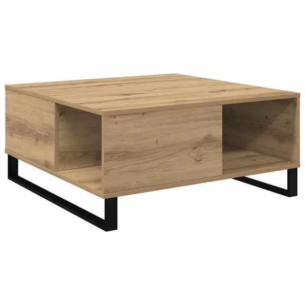 vidaXL Kaffeebord Artisan Ek 80 x 80 x 36,5 cm Konstruerat trä Populärt val