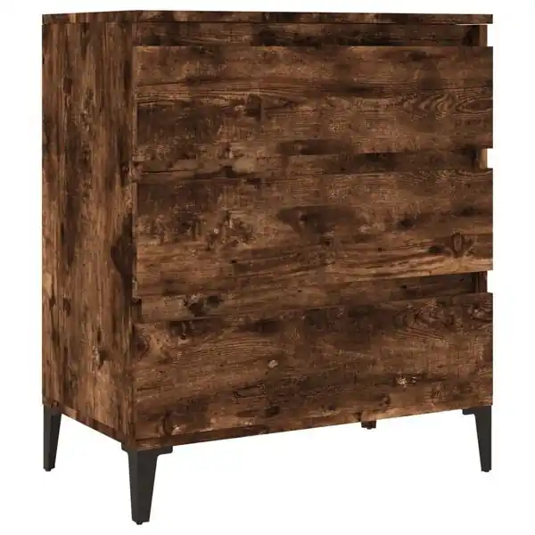 Endast denna vecka vidaXL Byrå rökfärgad ek 60x35x70 cm konstruerat trä
