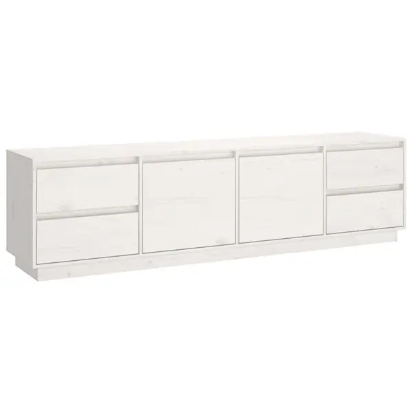 vidaXL Tv-bänk vit 176x37x47,5 cm massiv furu Begränsad tid