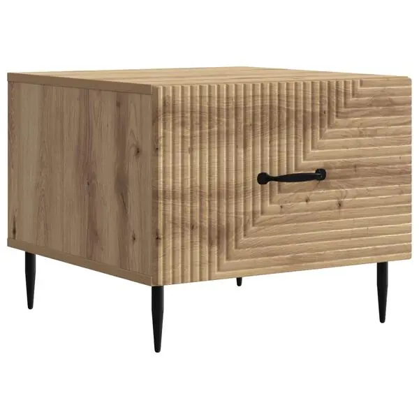 Säker betalning vidaXL Kaffeebord med låda Artisan-ek 49 x 50 x 40 cm Konstruerat trä