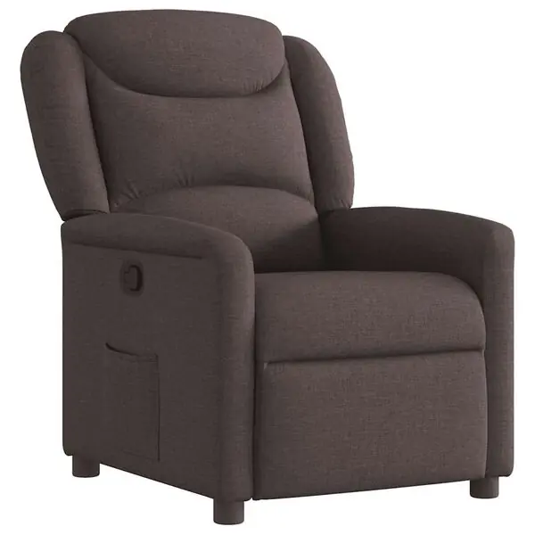 vidaXL Reclinerfåtölj mörkbrun tyg Begränsad tid